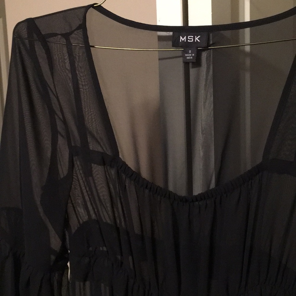 MSK Black Sheer Dress